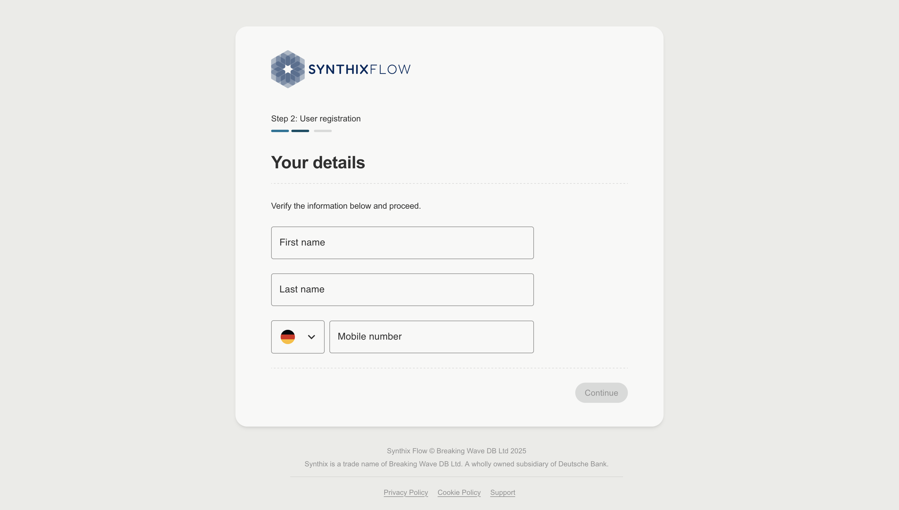 Verify phone number
