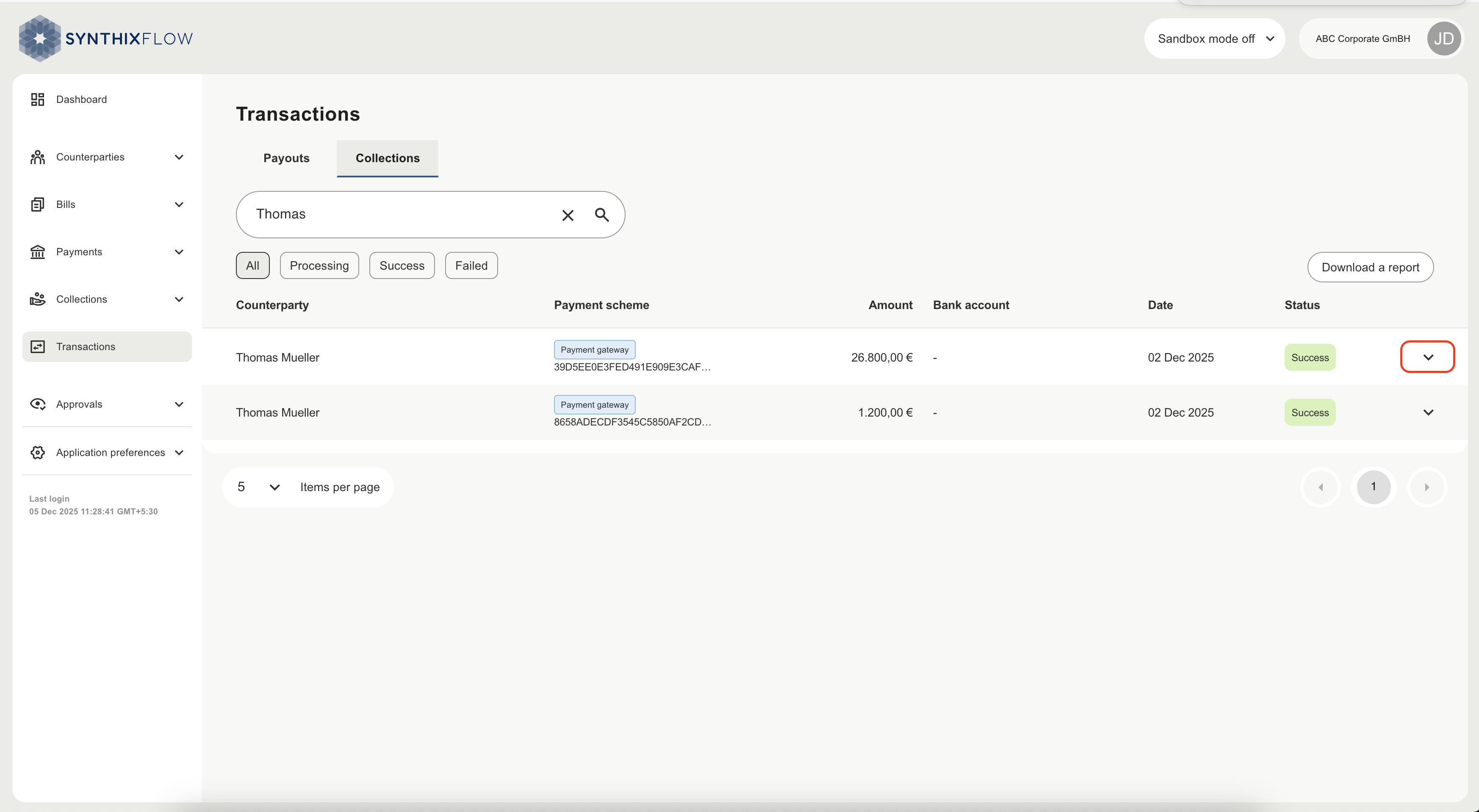 Transactions Overview